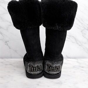 Women's juicy couture Black Fur Boots